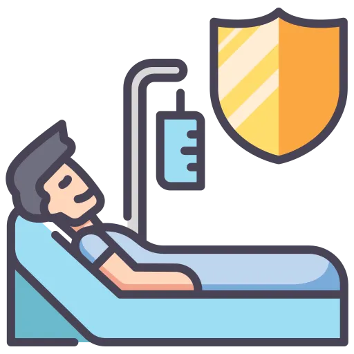 patient in hospital icon